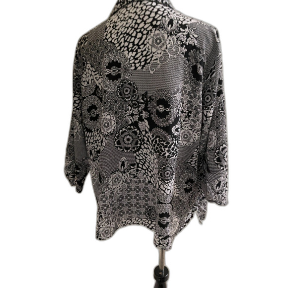 Women's GEORGE Button Front Top 2-Piece Plus Size Blouse Pretty Shirt 3X 22W - Picture 2 of 9